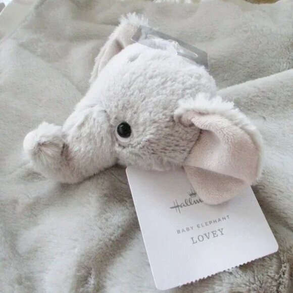 Hallmark Carters Baby Elephant Loveys Set Plush Security Satin Trim I Love You 1 - Picture 5 of 11